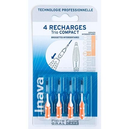 Inava Trio Brush Heads Compact Refills - Size Iso3 1.2Mm - Pack Of 4