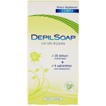 Body Wax Strips For Normal Skin 20 Strips With Post-Depilation Restorative Fluid