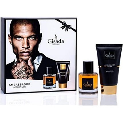 Gisada Ambassador Luxury Gift Set For Men - Eau De Parfum 50Ml And Shower Gel 100Ml