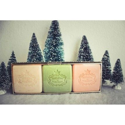 Essencias De Portugal 80G Soap Set In Portuguese Traditional Packaging - Winter White Jasmine, Eucalyptus, Red Fruits - Pack Of 3