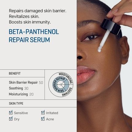 Some By Mi Beta-Panthenol Repair Serum 30Ml - Rebuilding Skin Barrier With Beta-Sitosterol And D-Panthenol For Damaged Skin - Facial Skin Care