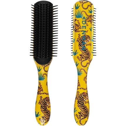 Denman Curly Hair Brush D3 Tiger 7 Row Styling Brush For Detangling Separating Shaping And Defining Curls 1 Count