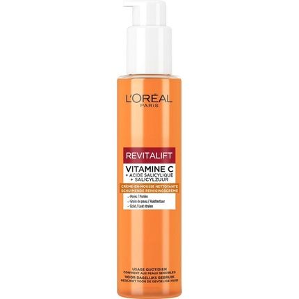 L'Oreal Paris Revitalift Clinical Foaming Cleansing Cream With Vitamin C And Salicylic Acid Face Cleanser 150Ml