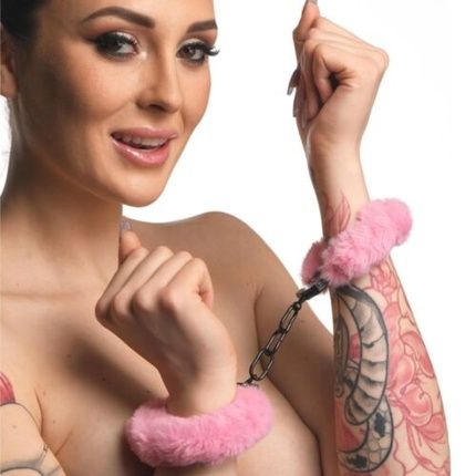 Cuffed In Fur Furry Handcuffs Pink