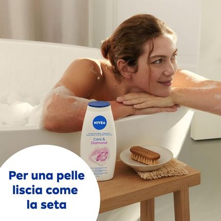 Nivea Care & Diamond Shower Gel 750Ml - Enriched With Vitamins C, E, And Nourishing Oils With Floral Scent Of Calla