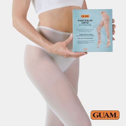 Guam Pantaslim Cryo Cold Action Ready To Use + Sauna Effect Pant, Firming Slimming Treatment 3 Treatments With Guam Seaweed, Made In Italy
