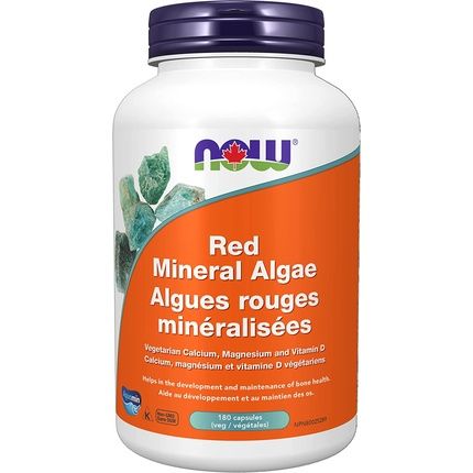 Now Foods I Red Mineral Algae Red Mineral Algae Vegetarian Calcium