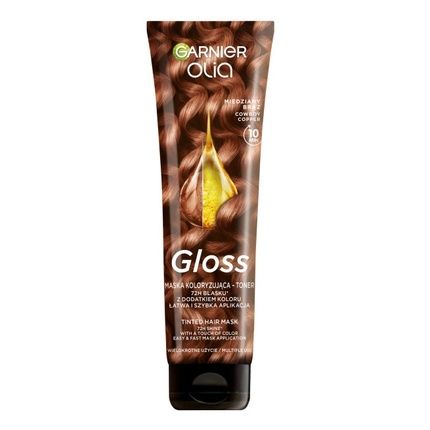 Olia Gloss Coloring Mask Hair Toner Copper Brown 150Ml