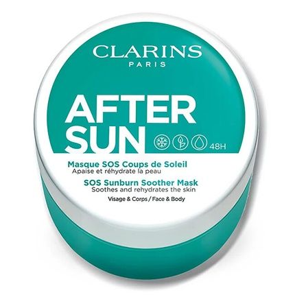 Clarins Sos Sunburn Soother Aftersun Mask 100Ml For Women Soothing Mask After Sunbathing