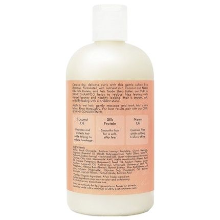 Sheamoisture Coconut & Hibiscus Curl & Shine Shampoo For Thick, Curly Hair 384Ml