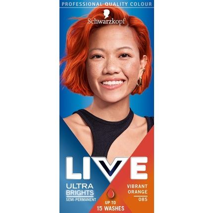 Schwarzkopf Live Ultra Brights Vibrant Orange Semi-Permanent Hair Dye 085