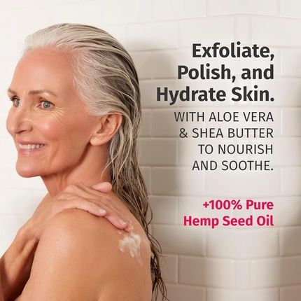 Hempz Sugar Body Scrub Pomegranate All Natural Exfoliating Shea Butter - Image 3