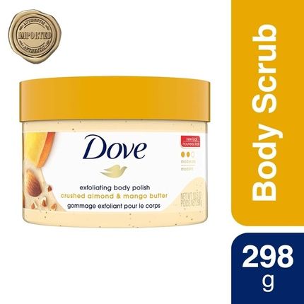 Dove Scrub Crushed Almond & Mango Butter For Silky Smooth Skin