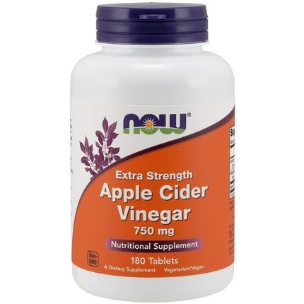 Now Foods Apple Cider Vinegar 750Mg Extra Strength 180 Tablets