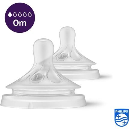 Philips Avent Natural Response Bottle Teat 2 X Baby Bottle Flow 1 Teats For Newborn Babies 0 Months Bpa Free