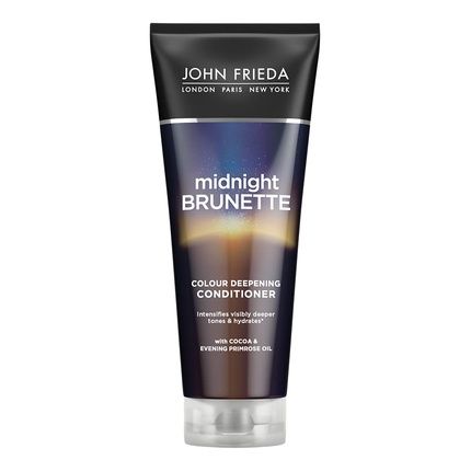 John Frieda Midnight Brunette Color Deepening Conditioner 250Ml For Dull Brunette Hair