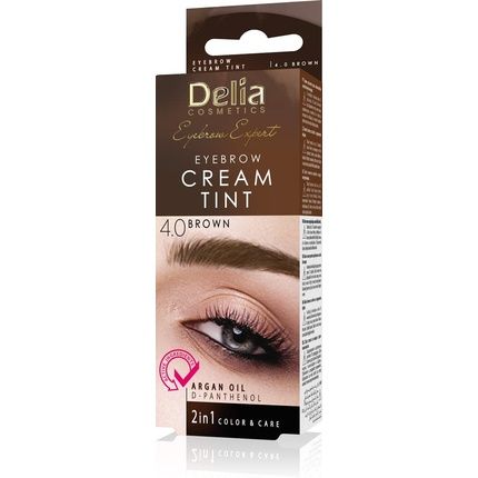 Delia Cosmetics Creamy Eyebrow Tint Professional Coloring Easy Application 15Ml Dark Brown