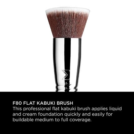 Sigma Flat Top Synthetic Kabuki Ss197/F80 Black Cosmetic Brush - Image 3