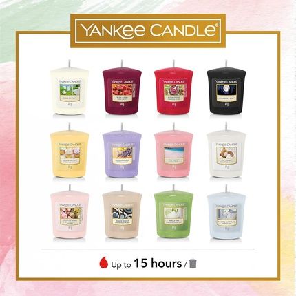 Yankee Candle 12 Days Of Positivity Scented Filled Votive Candles & Votive Holder In Gift Box - Art In The Park Collection - Perfect Gifts For Women - Spring 12 Votive