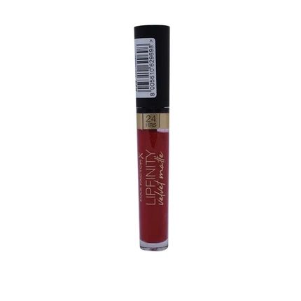 Max Factor Lipfinity Velvet Matte Liquid Lipstick 025 Red Luxury 4 Ml - Image 3
