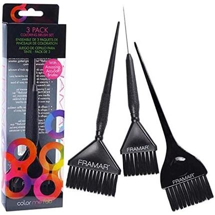 Framar Family Pack Black Brush Set 3 Pieces