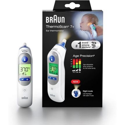 Braun Thermoscan 7+ Age Precision Night Mode Ear Thermometer - Image 3