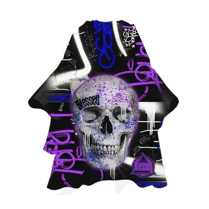 Eurostil Eurostil Purple Skull Cape With Neoprene Collar 1 Unit