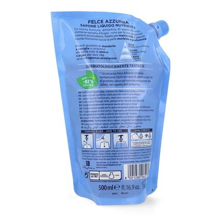Paglieri Felce Azzurra Antibacterial Mint & Lime Liquid Soap 500Ml Refill - Image 3