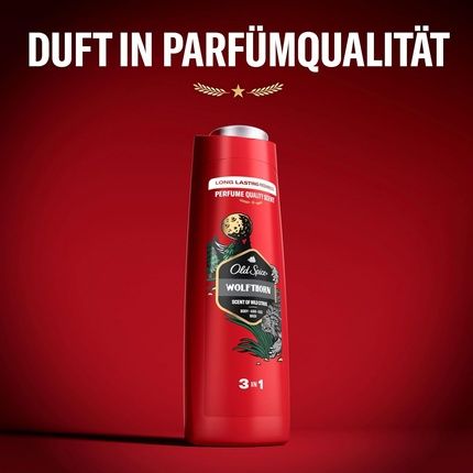 Old Spice Wolfthorn 3-In-1 Shower Gel & Shampoo For Men 250Ml - Image 3