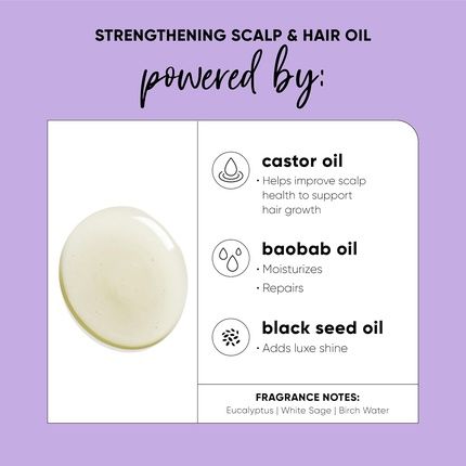 Hask Texture Series Strengthening Scalp & Hair Oil With Castor, Baobab & Black - Image 3