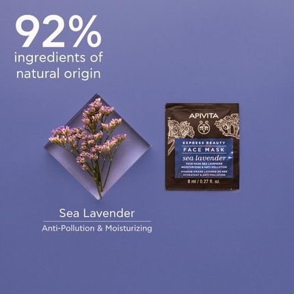 Apivita Express Beauty Sea Lavender Face Mask - Moisturizing & Anti-Pollution