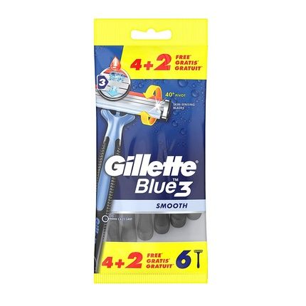 Gillette Blue3 Smooth Disposable Razors 6 Pack