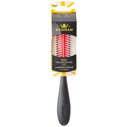 Denman Hairbrush D143 With White Bristles And Removable Air Cushion 5 Rows - Image 3