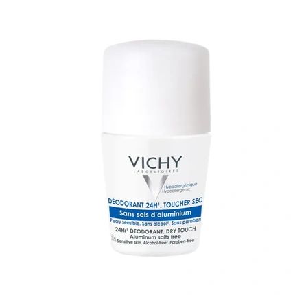 Vichy Aluminium Salt Free Deodorant Roll On 50Ml 24 Hour Protection For Sensitive Skin