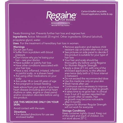Regaine For Women Hair Growth And Hair Loss Solution With Minoxidil 60Ml - 1 Month Supply - Image 3