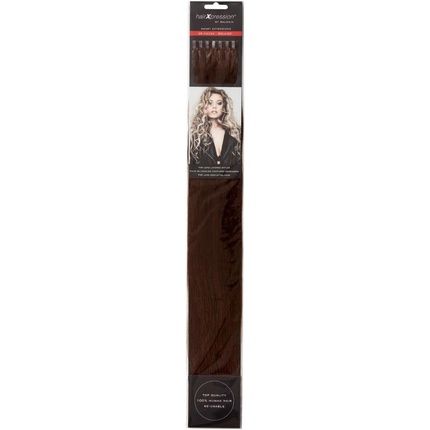 Balmain Hairxpression Human Hair 25-Pieces 50Cm Length 190G 4 Medium Brown