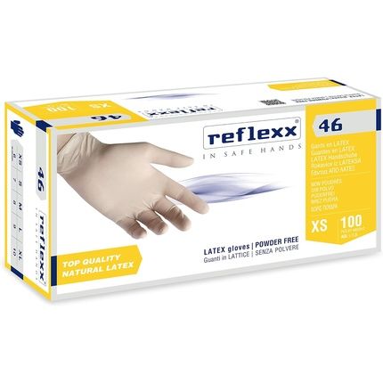 Reflexx R46 Latex Powder-Free Gloves S Amber