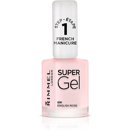 Rimmel London Super Gel French Manicure Nail Polish 12Ml 91 English Rose
