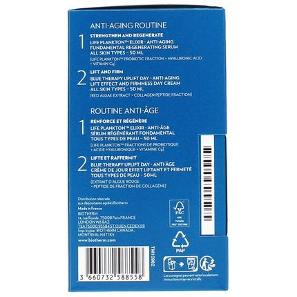 Biotherm Antiaging Routine Gift Set 50Ml Life Plankton Elixir Serum & 50Ml Blue Therapy Red Algae Uplift Day Cream - Image 3