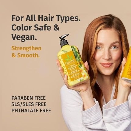 Hempz Biotin Hair Shampoo Original Light Floral & Banana For All Hair Types - Image 3