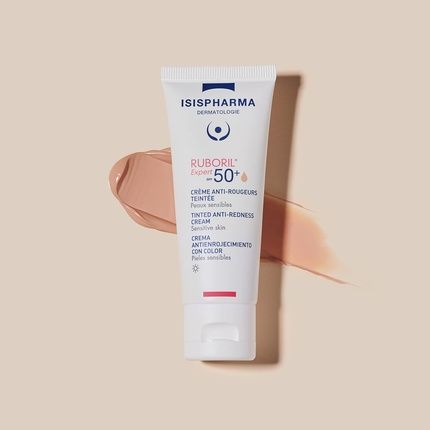 Isispharma Ruboril Expert 50+ Tinted Spf Moisturizer For Face