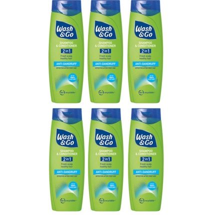 Wash & Go 2 In 1 Anti-Dandruff Shampoo And Conditioner 400Ml
