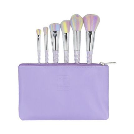 Ilu Basic Set 6 Makeup Brushes With Unicorn Pastel Bag - Image 4