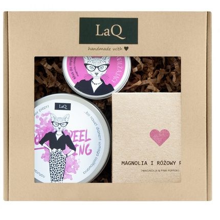 Kicia Magnolia Cleansing Peeling Set 200Ml + Body Butter 200Ml + Facial Cleansing Mousse 100Ml