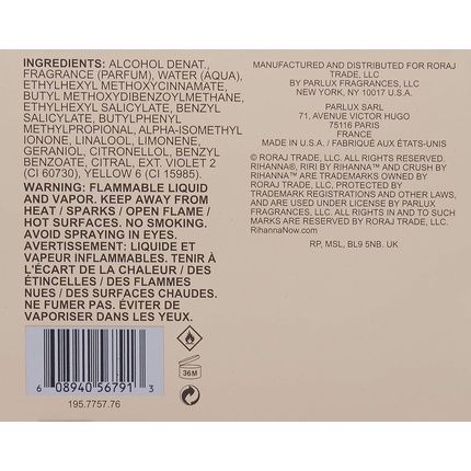 Rihanna Riri Crush Edp 100Ml 3.4Oz Wood - Image 3