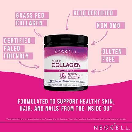 Neocell Super Collagen Type 1 & 3 Berry Lemon 190G - Image 3
