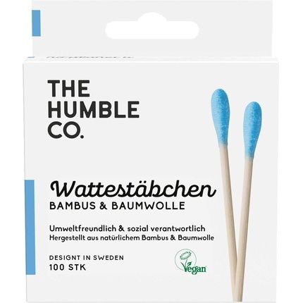 The Humble Co. Natural Cotton Swabs Blue Biodegradable Eco-Friendly Vegan