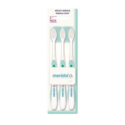 Meridol Set Of Soft Toothbrushes 3 Pieces