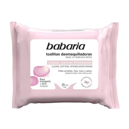 Babaria Rosa Mosqueta Make Up Remover Wipes 25 Units - Image 4