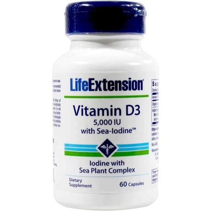 Vitamin D3 With Sea-Iodine 5000 Iu 60 Capsules - Pack Of 2